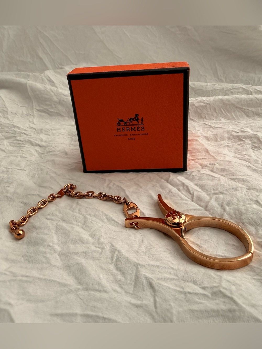 Hermes Filou Glove Clip Rose Gold